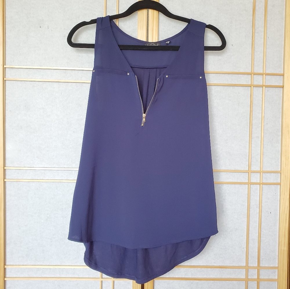 Blue Flowy Top